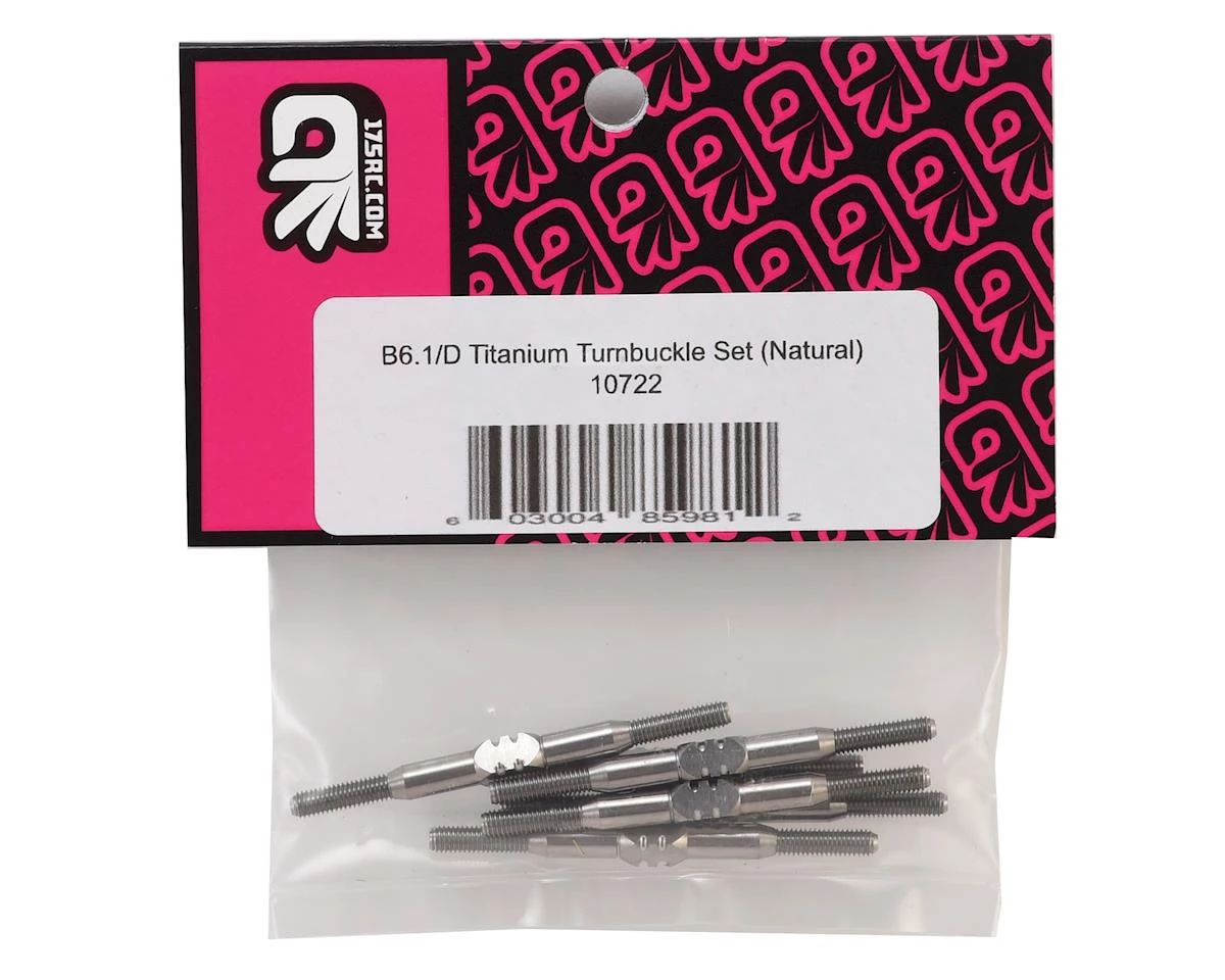 175RC B6.1/B6.1D Titanium Turnbuckle Set (Silver) 4 175RC B6.1/B6.1D Titanium Turnbuckle Set (Silver) - Image 2