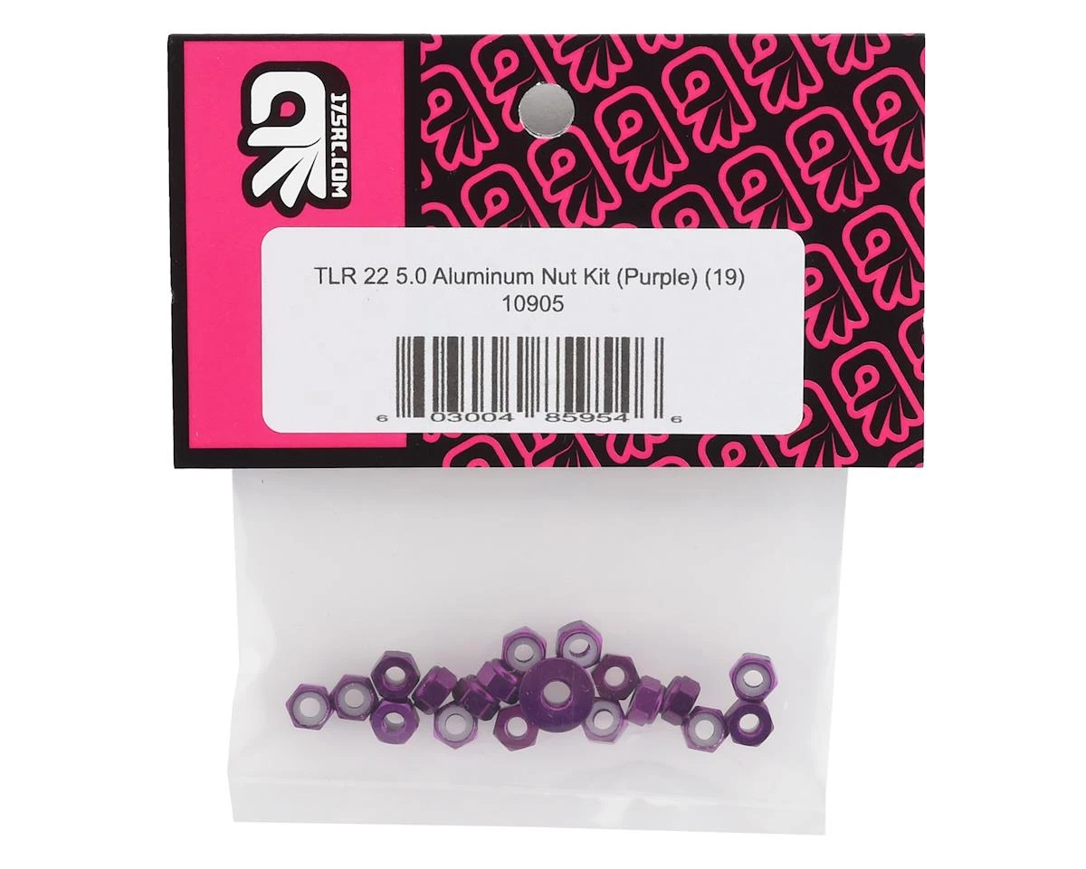175RC TLR 22 5.0 Aluminum Nut Set (Purple) (19) 4 175RC TLR 22 5.0 Aluminum Nut Set (Purple) (19) - Image 2