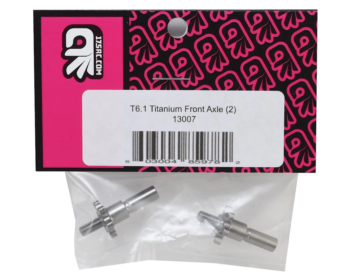 175RC 8.50mm T6.1/SC6.1 Titanium Front Axles (2) 4 175RC 8.50mm T6.1/SC6.1 Titanium Front Axles (2) - Image 2