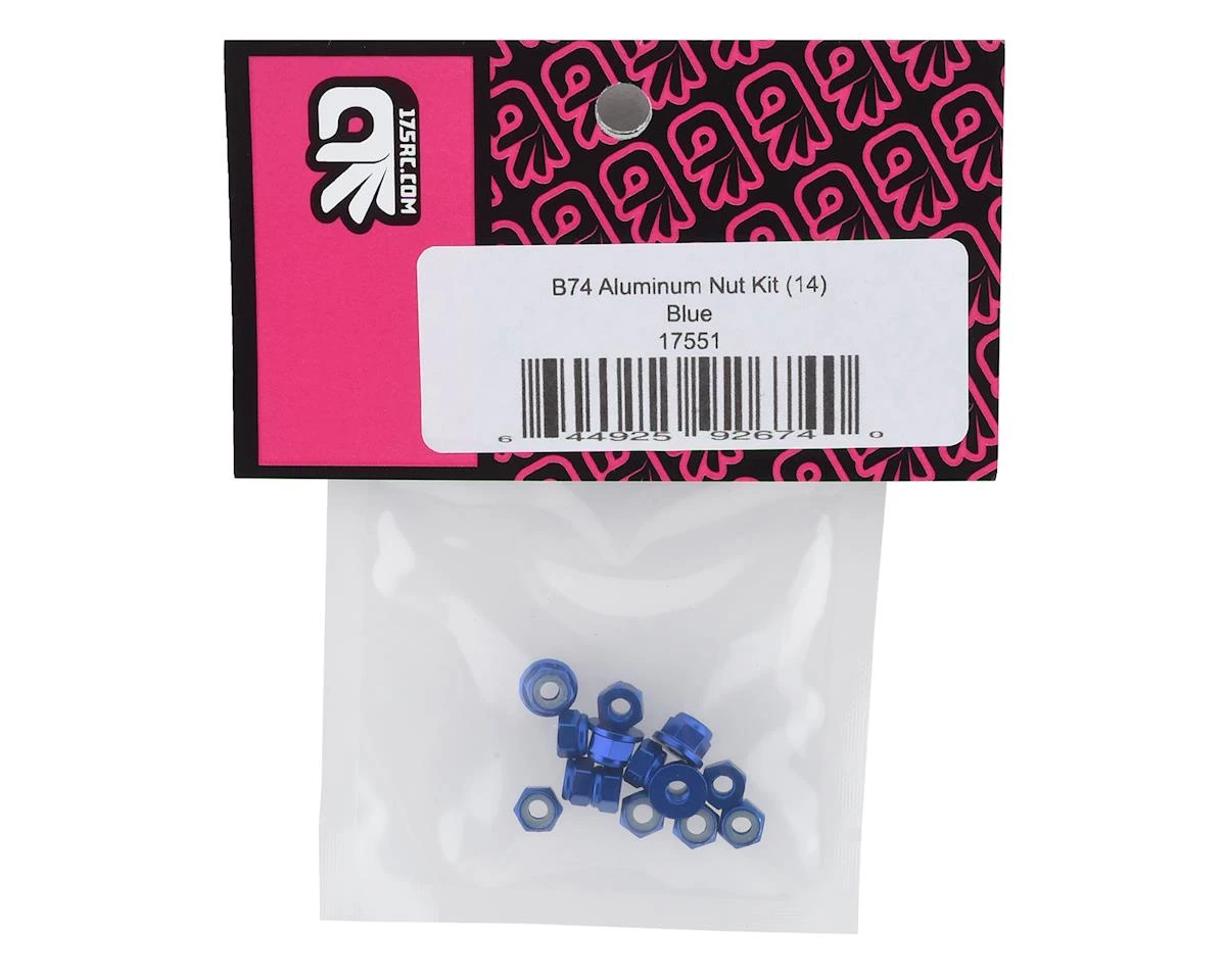 175RC RC10B74 Aluminum Nut Kit (Blue) (14) 4 175RC RC10B74 Aluminum Nut Kit (Blue) (14) - Image 2