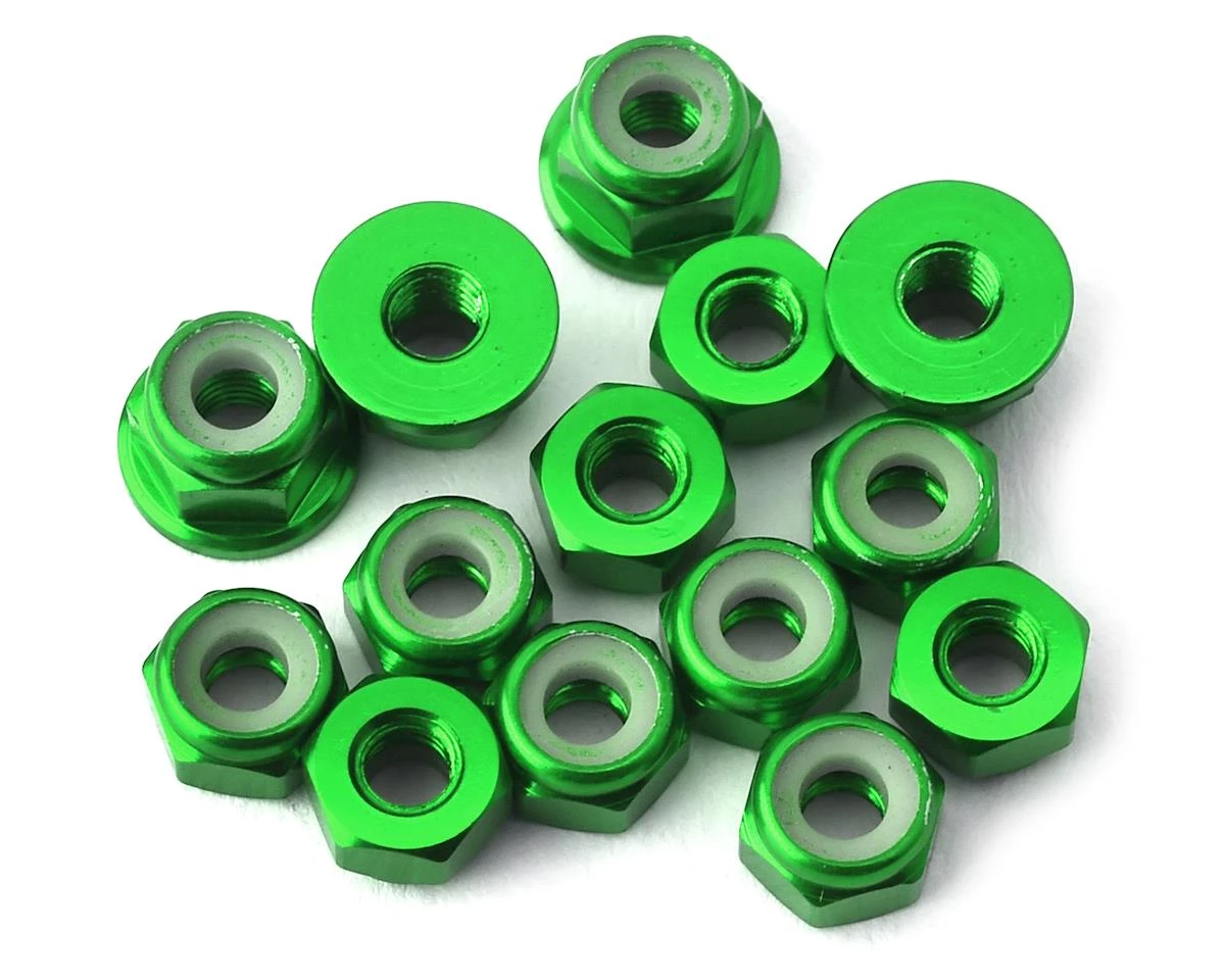 175RC RC10B74 Aluminum Nut Kit (Green) (14) 3 175RC RC10B74 Aluminum Nut Kit (Green) (14)