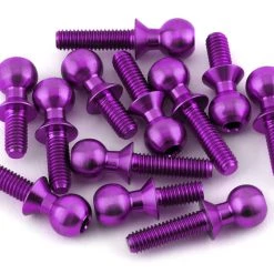 175RC Associated B6.2/T6.2/SC6.2/DR10 Titanium Ball Stud Kit (Purple) (12)