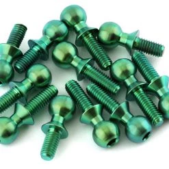 175RC Associated B74.1 Titanium Ball Stud Kit (Green) (12)