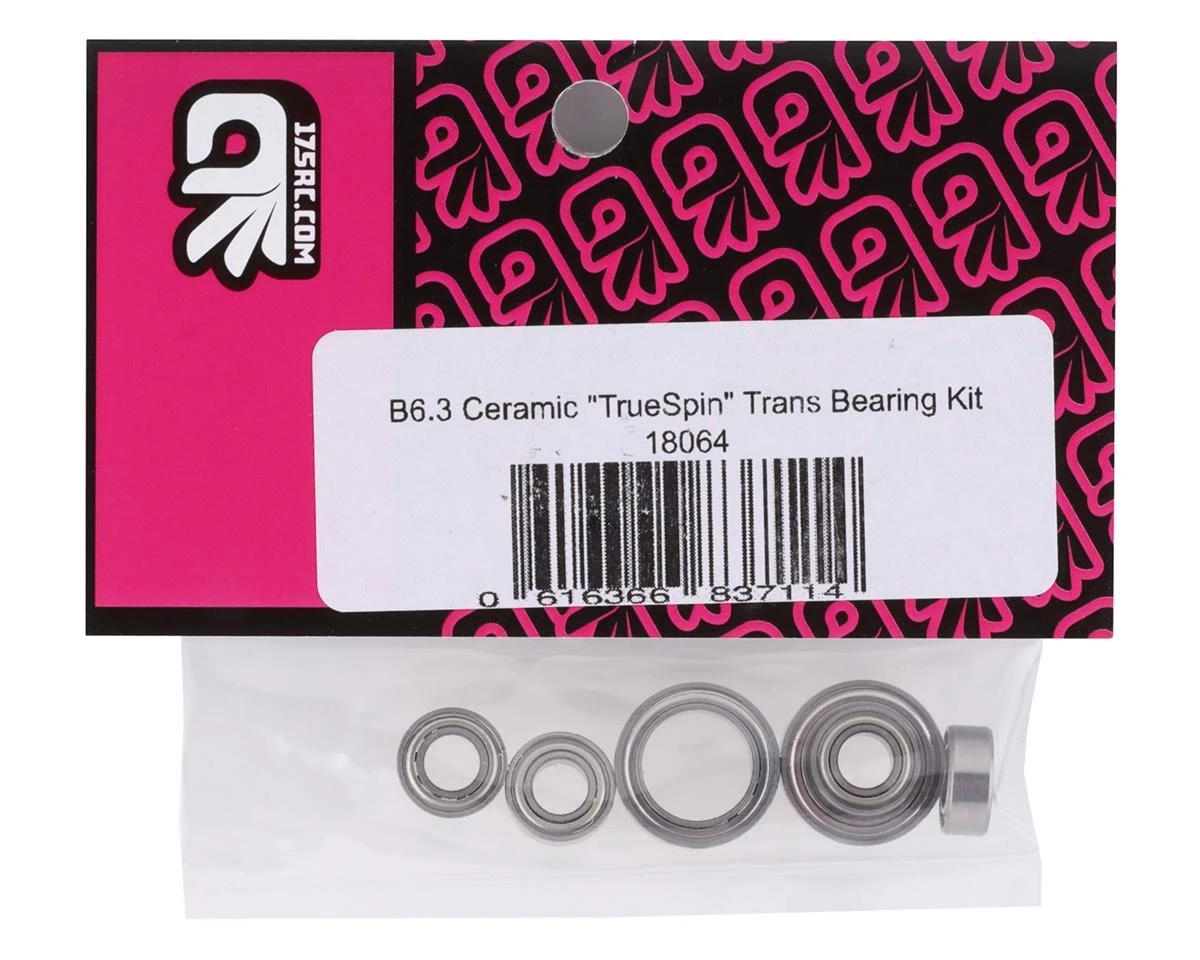 175RC Associated RC10 B6.3 Ceramic "TrueSpin" Transmission Bearing Kit (6) 4 175RC Associated RC10 B6.3 Ceramic "TrueSpin" Transmission Bearing Kit (6) - Image 2