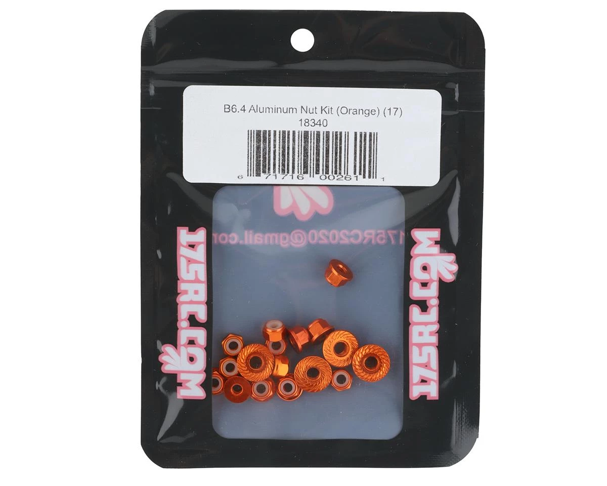 175RC Associated B6.4/B6.4D Aluminum Nut Kit (Orange) (17) 4 175RC Associated B6.4/B6.4D Aluminum Nut Kit (Orange) (17) - Image 2